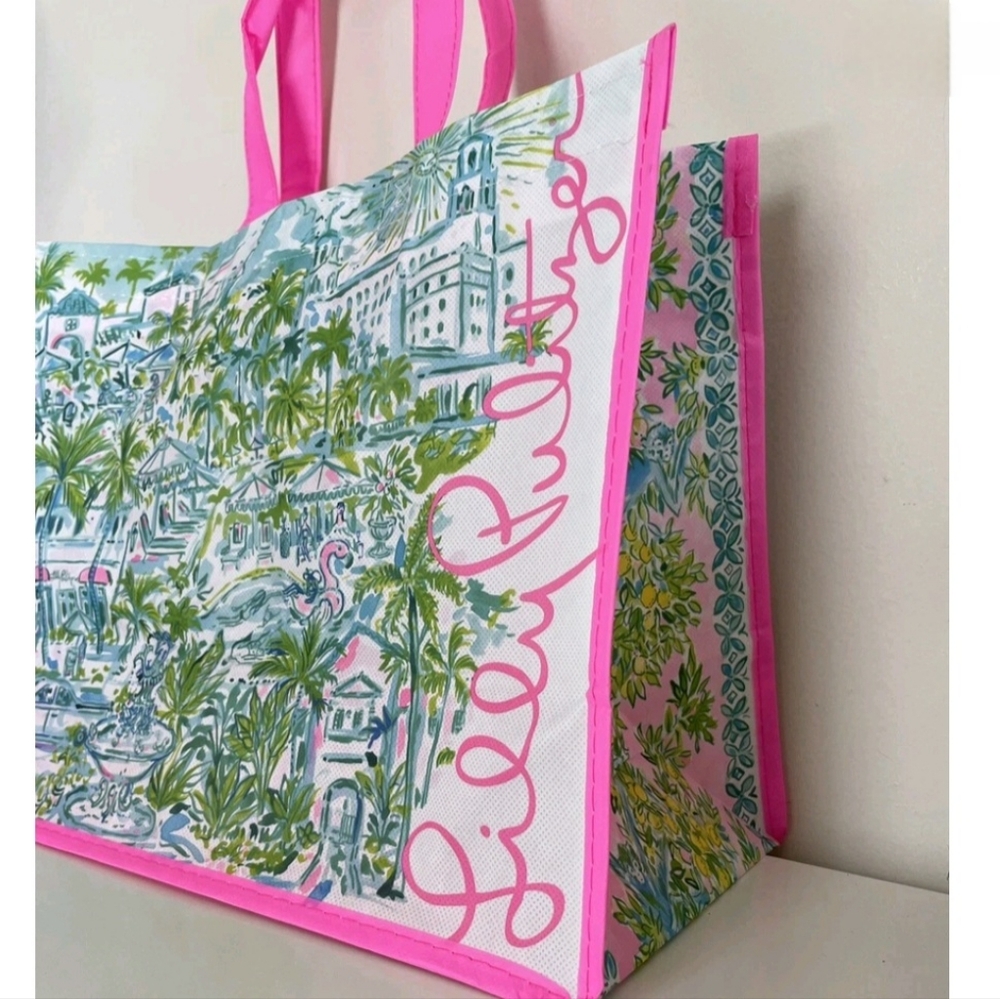 NWOT - Lilly Pulitzer West Palm Beach Tropical Pink Tote - Picture 8 of 9